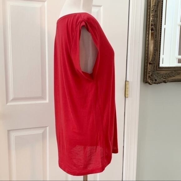 J.Crew Red Short Sleeve Top Size M - Picture 3 of 8